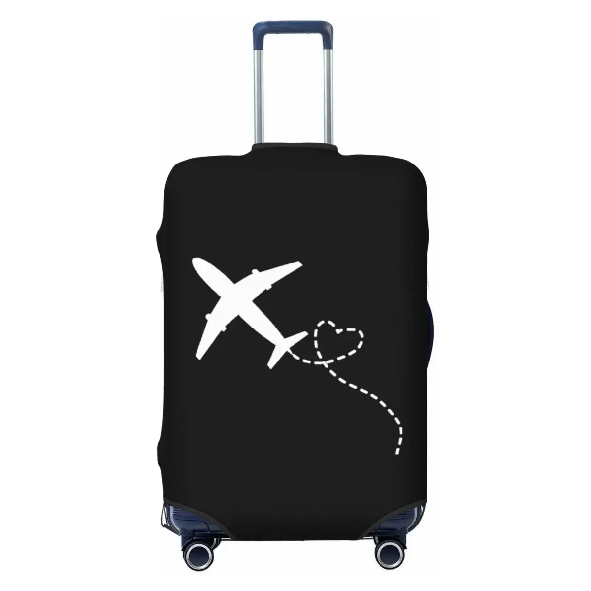 

Custom Airplane Heart Flight Plane Gift Luggage Cover Elastic Travel Suitcase Protective Covers Fits 18-32 Inch
