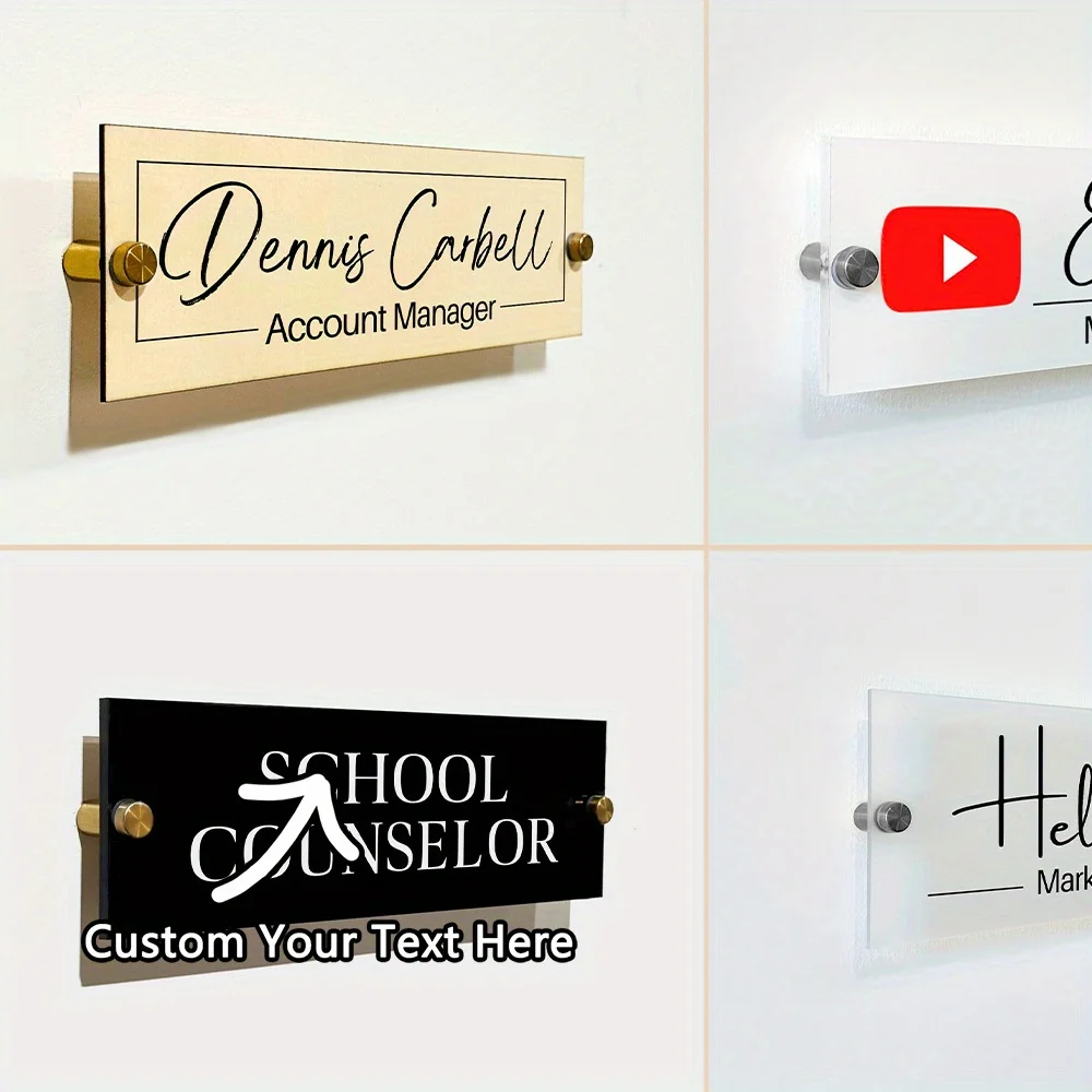Customize a wall sign plate - door sign, office gift, administrative logo, wall sign plate, graduation or promotion gift, office