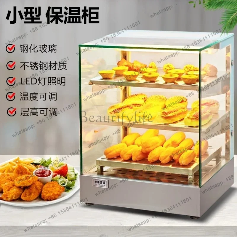 jj4 Insulation table Chestnut pie Stainless steel desktop insulation cabinet Commercial heating constant temperature