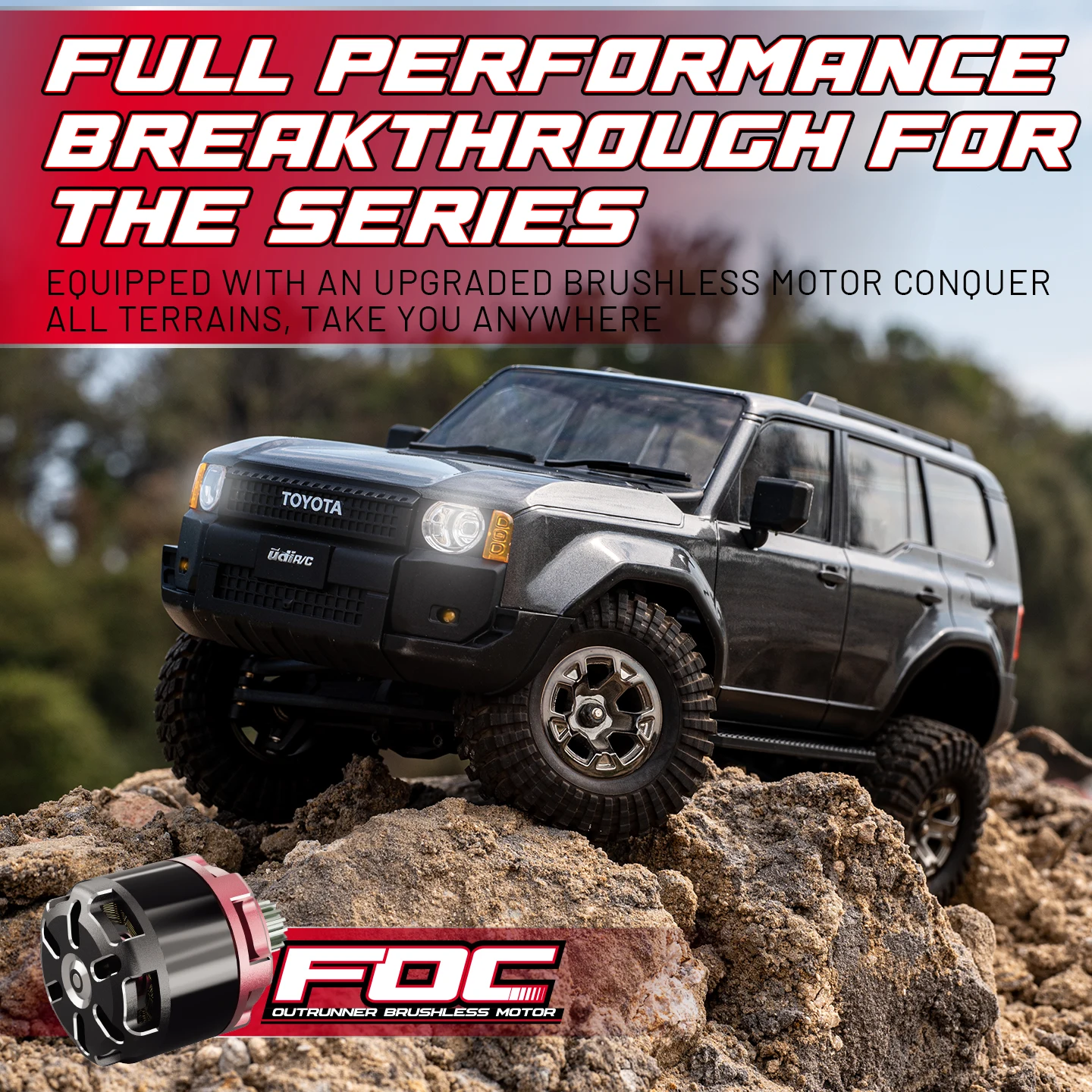 UDIRC 1/18 UCX1802PRO All Terrain RC Rock Crawler Full Performance Climbing Car Crawler Mechianical Gear Shift Brushless Motor
