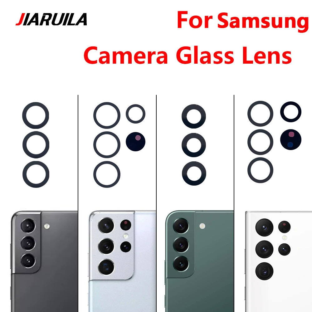 Back Rear Back Camera Glass Lens Cover For Samsung S20 S21 S22 S23 Plus Ultra Rear Camera Glass Lens With Adhesive Glue