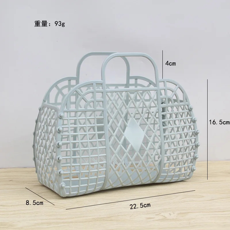 Bathroom Storage Baske Household Folding Sundries Storage Baskets Woman Makeups Jelly Bag Vegetable Basket Hollow Jelly Bag Girl