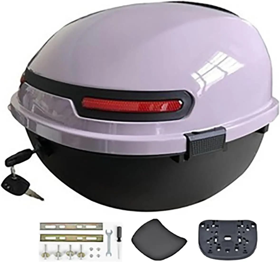 

Верхний чехол для мотоцикла, хвостовой ящик для мотоцикла, багажник с замком, пластиковый водонепроницаемый верхний ящик с удобной пластиковой спинкой