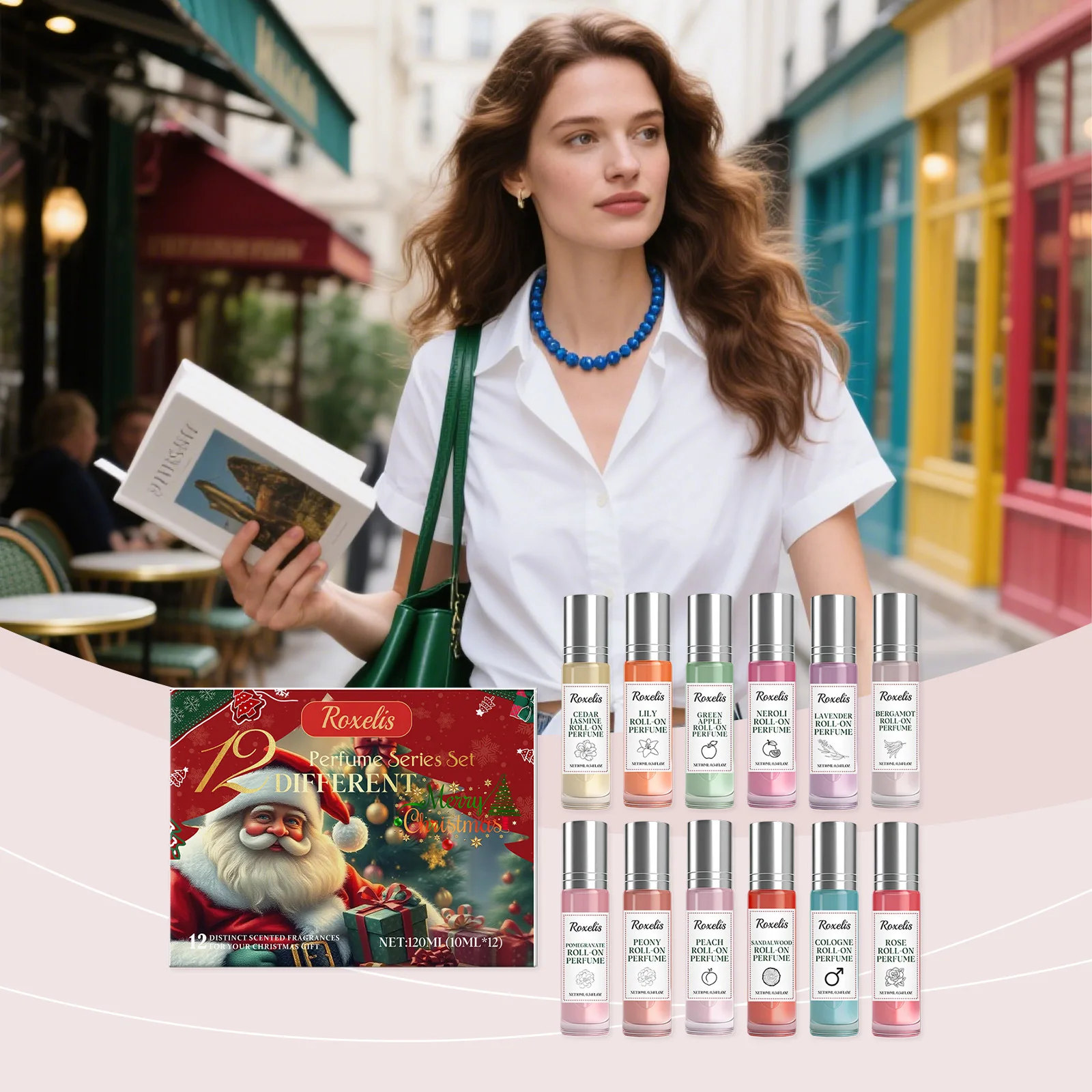 

12Pcs/lot Christmas Perfume Gift Set Gentle Natural Fresh Elegant Long-lasting Niche daily Fragrance Set unisex with Gift Box