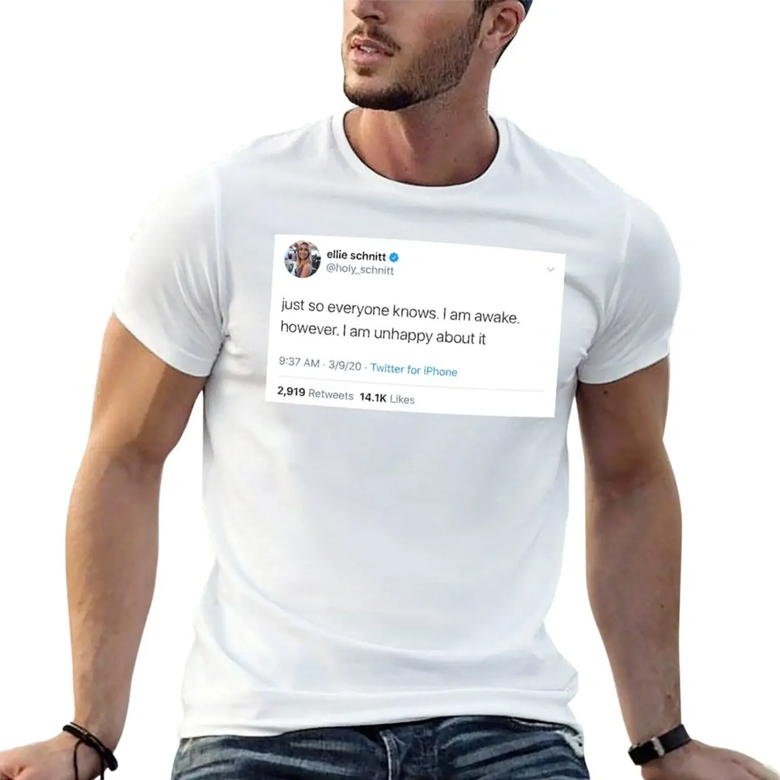 Funny tweet T-Shirt shirts graphic tees summer top man t shirt mens graphic t-shirts hip hop