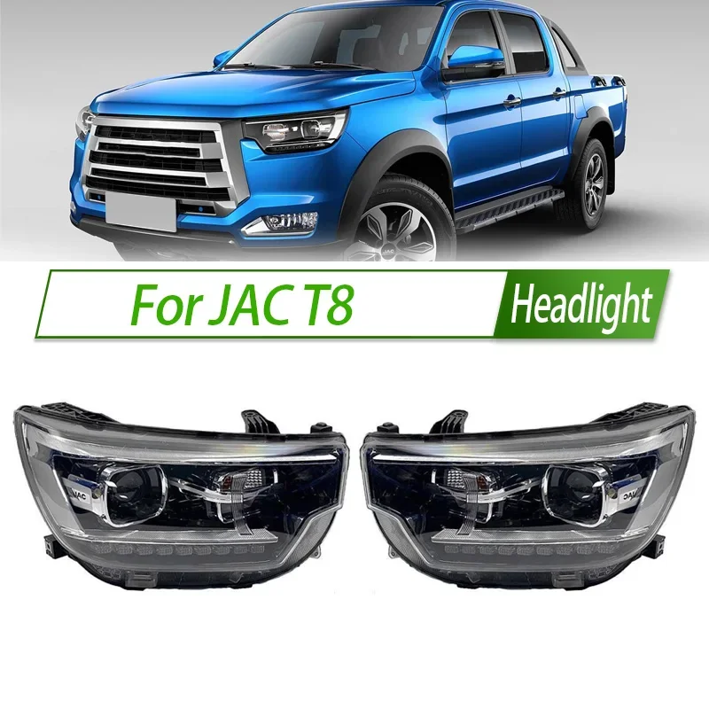For JAC T8 Halogen Headlight Assembly OEM Style Front Headlamp Head Light Bulb Socket Plug & Play Replacement