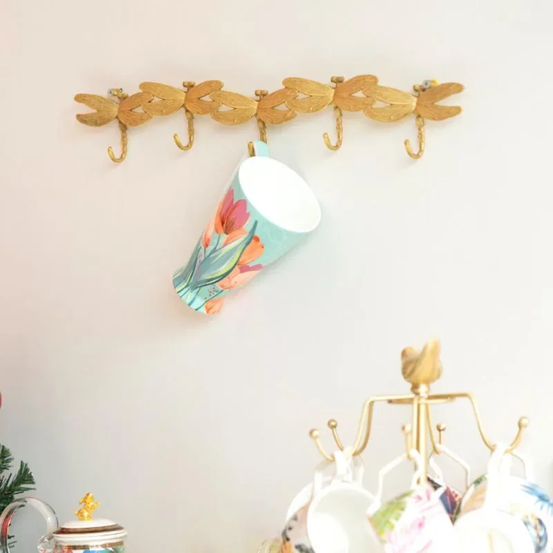 Hanging hanger wall hanging hanger brass creative dragonfly into the door porch long fitting room