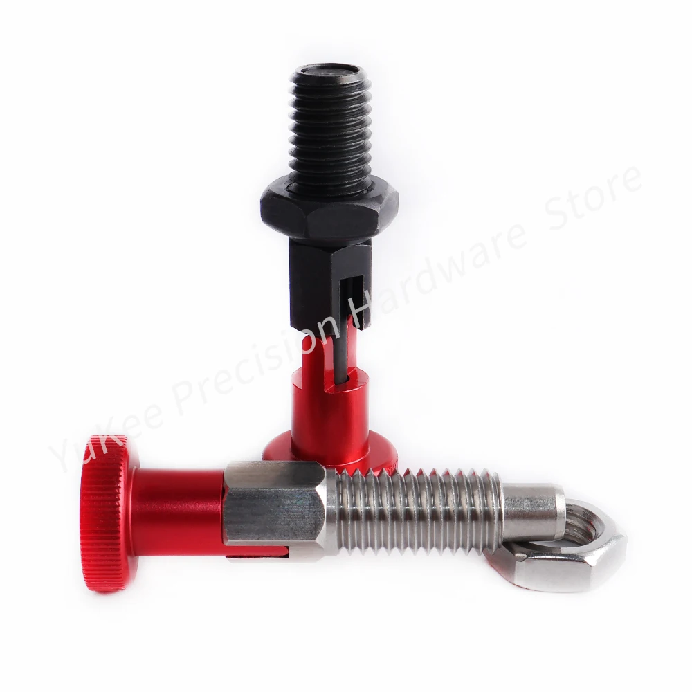 New Product YK217 Red Knob Plunger Spring Stop Pin Index Pin Stainless Steel Snap Lock Spring Positioning Pin Coarse Thread