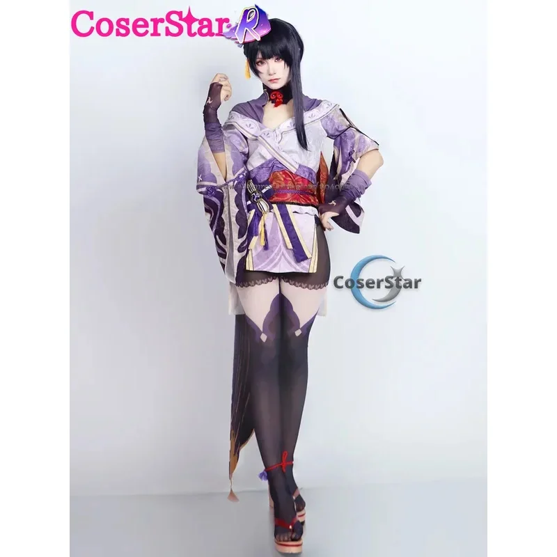 

asdh8@CoserStar-R IN STOCK Raiden Shogu Cosplay Costume Full Set GenshinImpact Game Cosplay Shoes Outfit Uniform Suits Raiden Ei