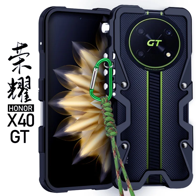 Zimon الفاخرة درع معدن الألومنيوم الهاتف الوفير ل الشرف X70i X60 X60I X50 X50I X40 X40I X30 X9C X9B X9A X8C X8A GT pro Plusبرو غطاء الميكانيكية بحتة اليدوية الجمجمة #3