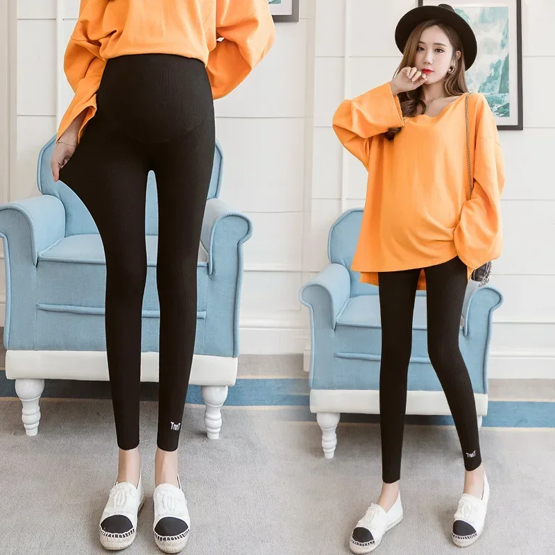 Pregnant Woman Adjustable Big Size Leggings New Maternity Pants Pregnancy Thin Soft Cotton High Waist Mother Clothes 3 Colors