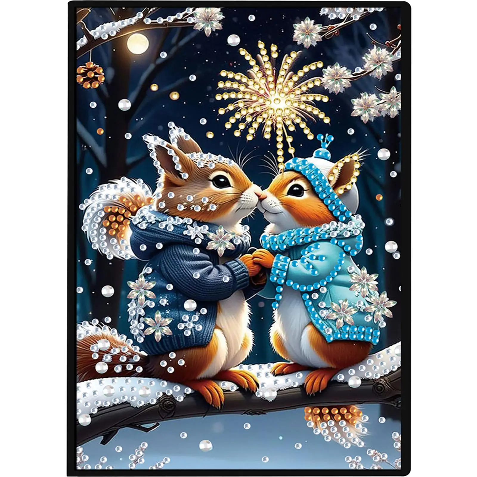 

Блокнот для алмазной вышивки формата А5 (50 страниц) с рисунком хомяка, подарок для взрослых на праздники и дни рождения