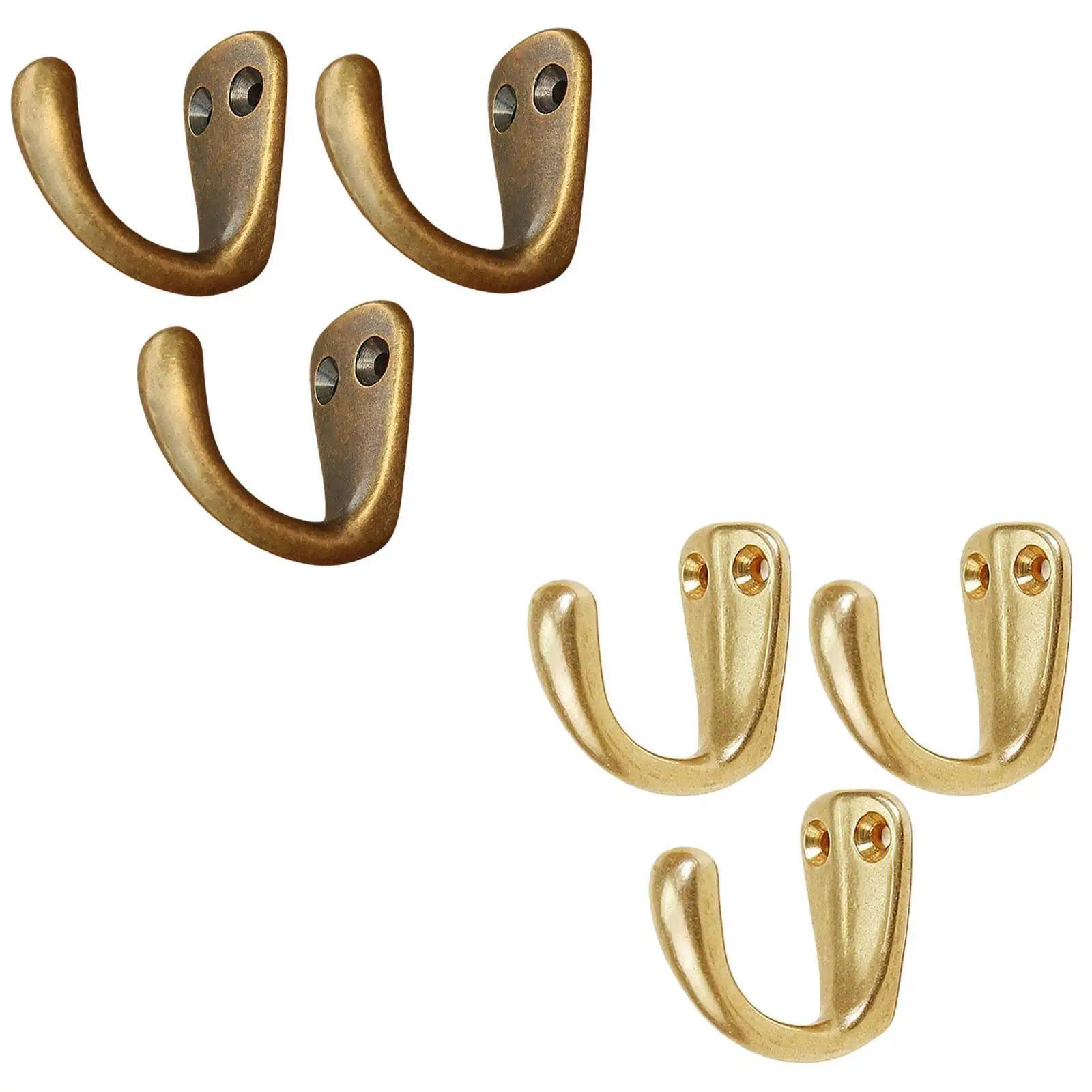 

3Pcs Coat Hooks for Wall Brass Entrance Door Porch Clothes Hooks Sturdy Versatile Home Organisation Multi Purpose Hooks Hangers