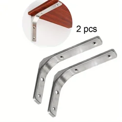 2pcs Mount Floating Shelf Brackets L Bracket for Shelves Heavy Duty Thickened and Widen Hidden Brace Joint Angle Brackets