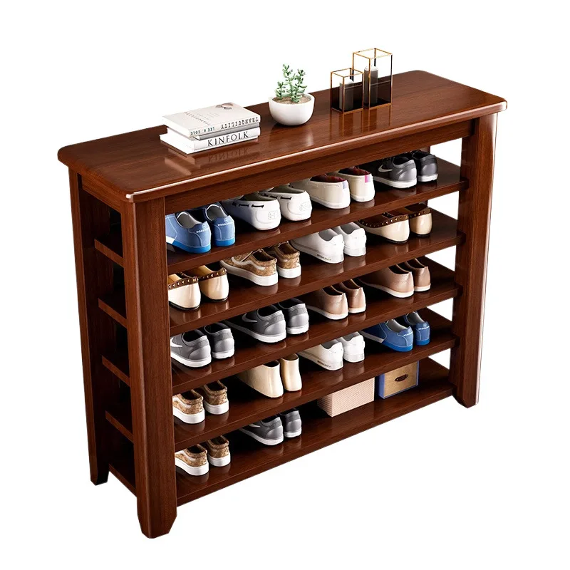 

All solid wood shoe cabinet, large-capacity shoe rack integrated, multi-layer storage