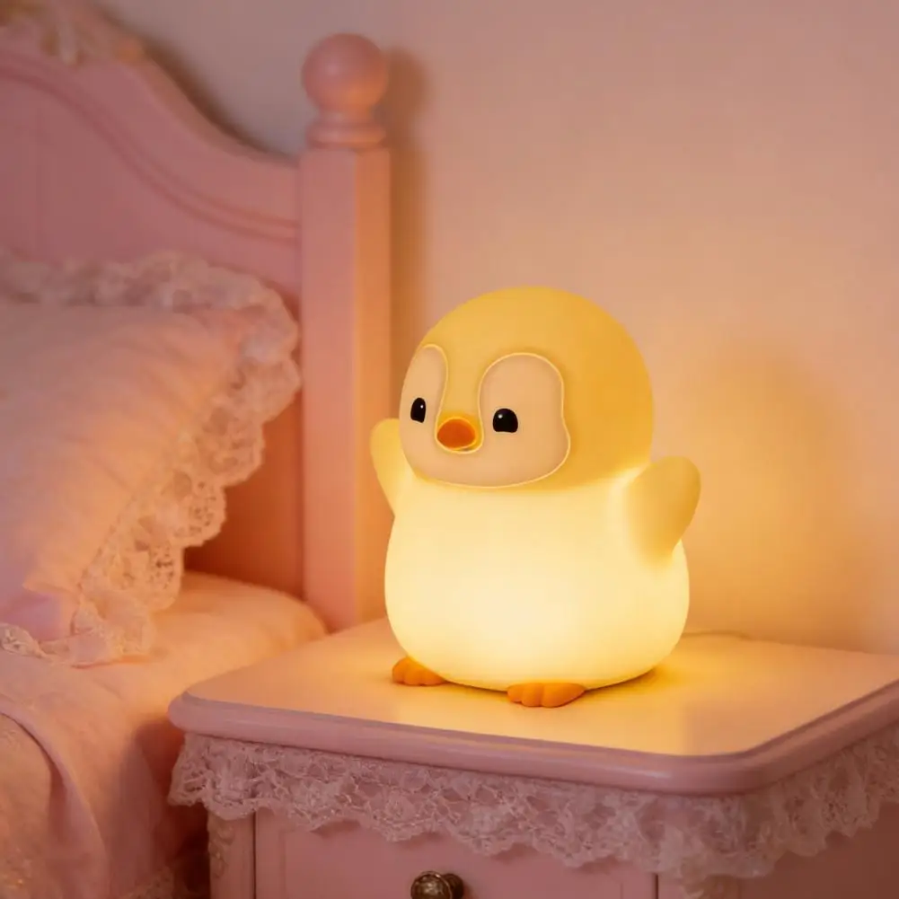 Portable Rechargeable Night Light Penguin Night Light Penguin Baby Night Light Usb Rechargeable Led Touch Lamp Cute Duck