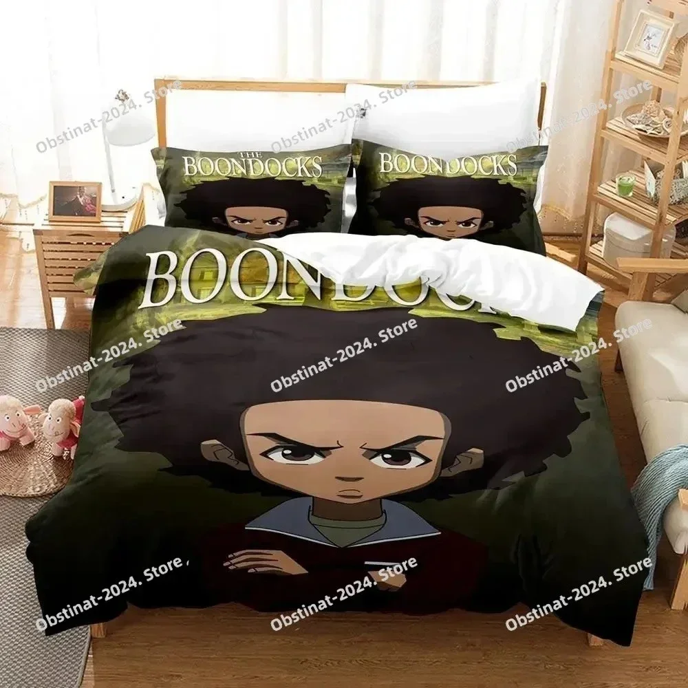 Fashion The Boondocks Bedding Set Printed single Comforter Quilt Bed Cover Duvet Cover Pillow Case 3 Pieces Sets Kids Adult Size