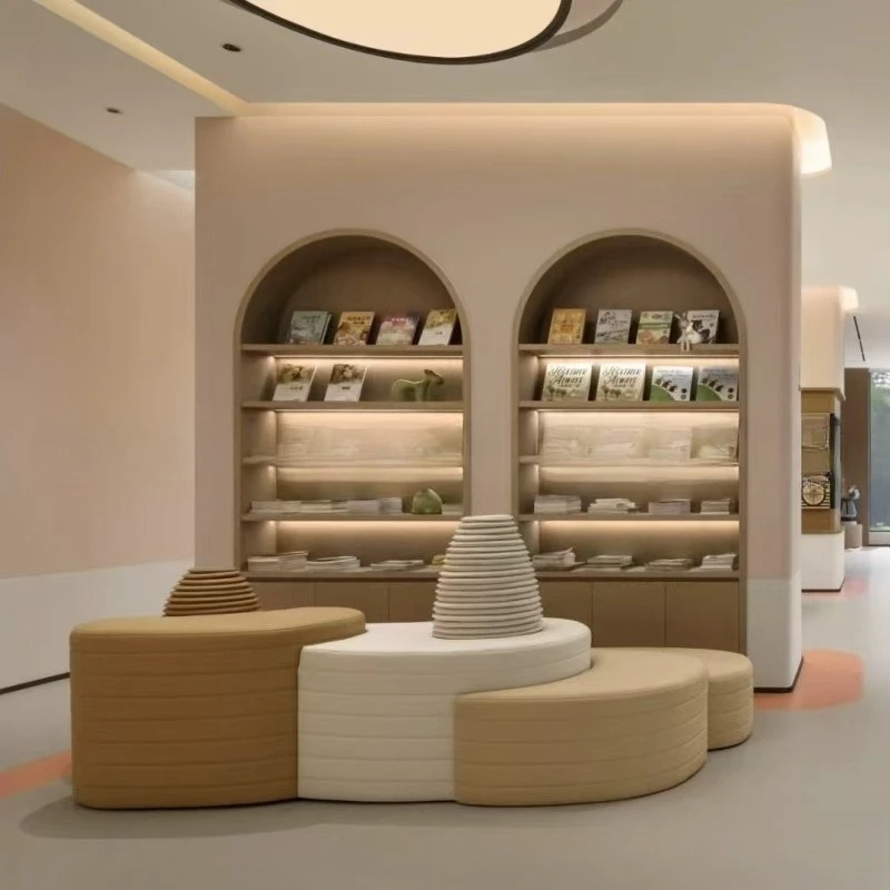 Libraries, reading, entertainment, shopping malls, leisure areas, light luxury irregular sofas