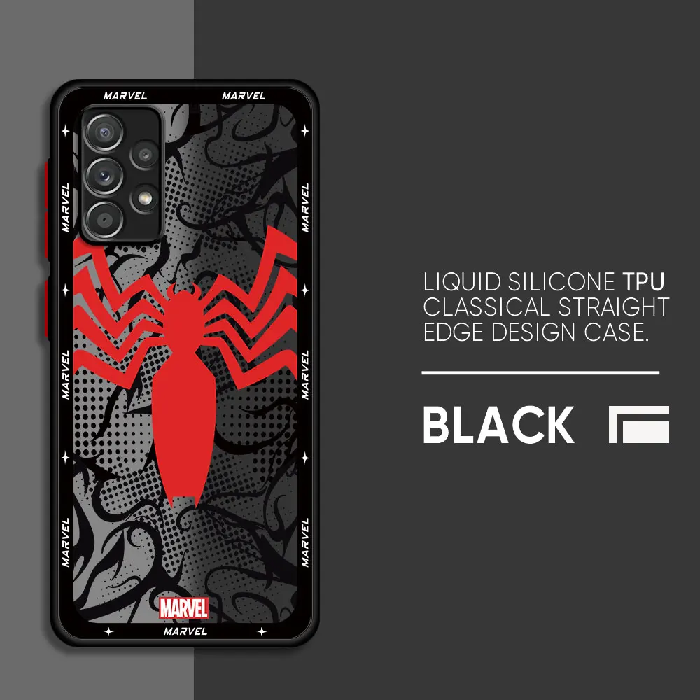 Marvel Spider Man Luxury Case for Samsung Galaxy A24 4G A21s A22 A22 A13 A31 A23 A12 A13 A14 A32 A33 4G Soft Coque Cover