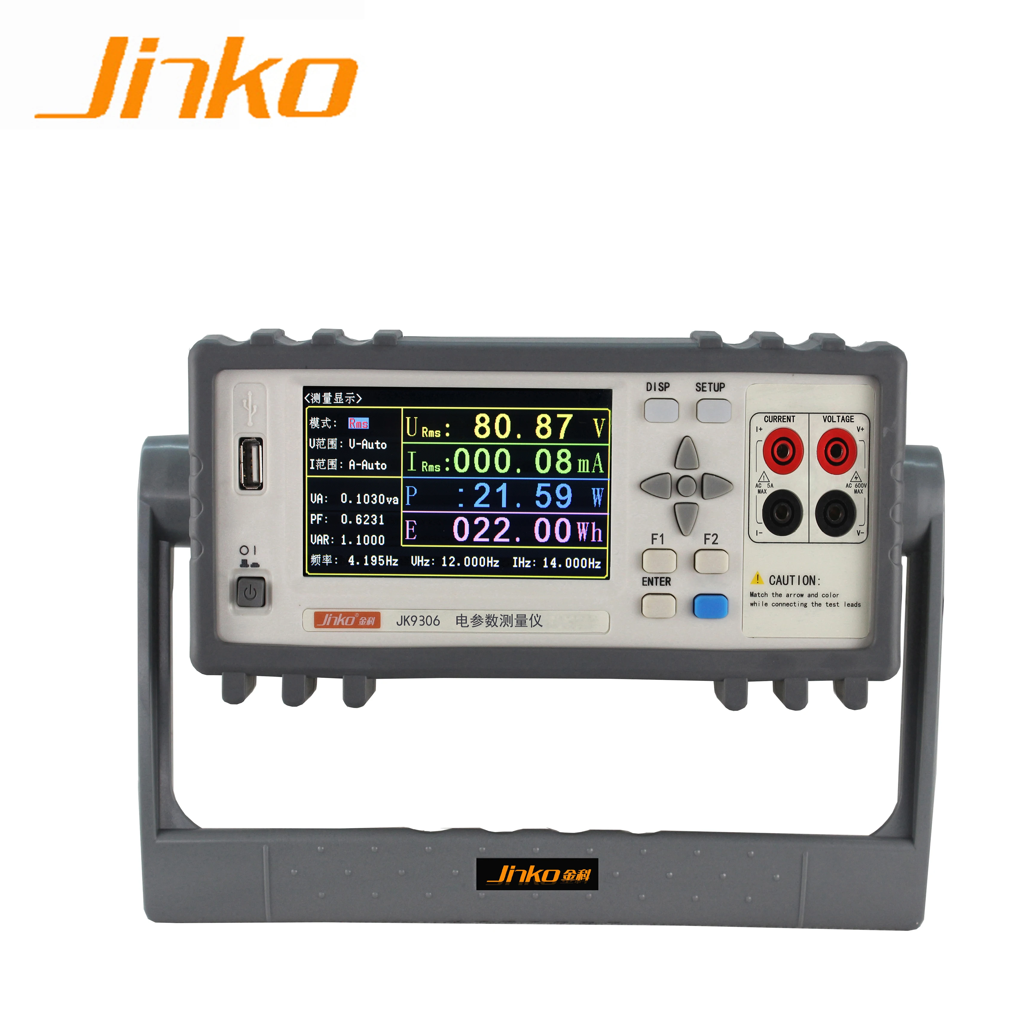 Jinko High quality JK9306 digital power meter tester 2V~600V AC digital power analyzer