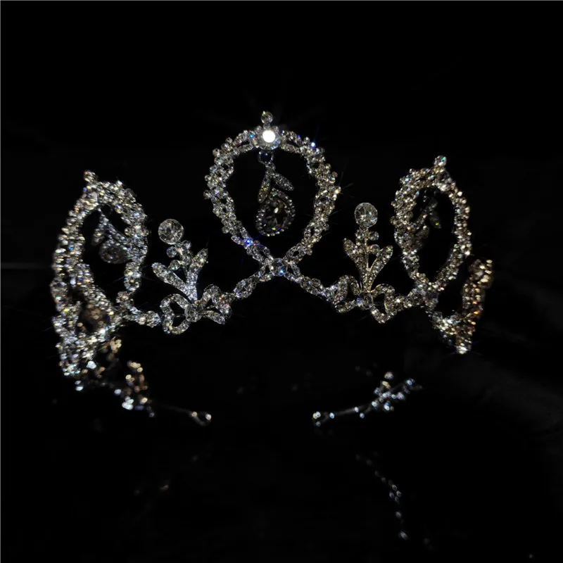 CC Bridal Tiaras Women Accessories Wedding Headbands Engagement Hair Ornaments Water Drop Shape Crowns Romantic Headdress AN098