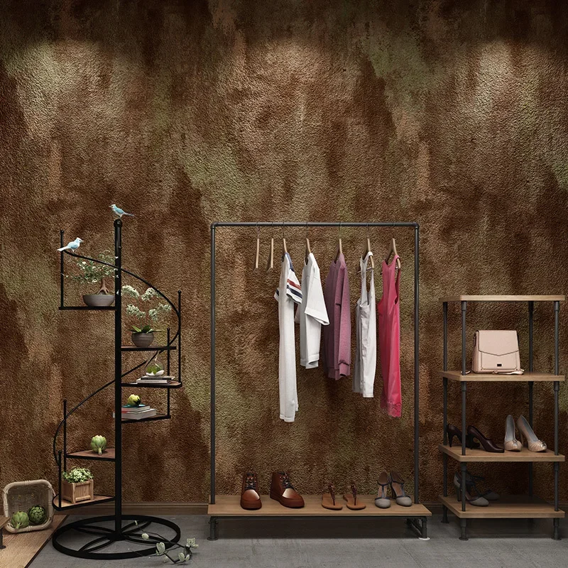 Modern simple solid color ins wind wallpaper restaurant clothing store waterproof plaster industrial wind PVC waterproof wall