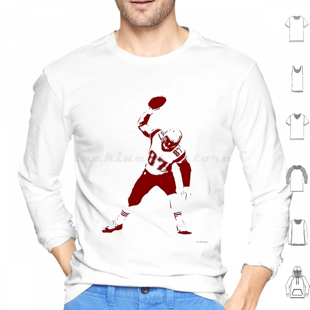 Football Gronk Spike Touchdown Hoodie cotton Long Sleeve Football Tampa Bay New England Rob Gronkowski Patriots