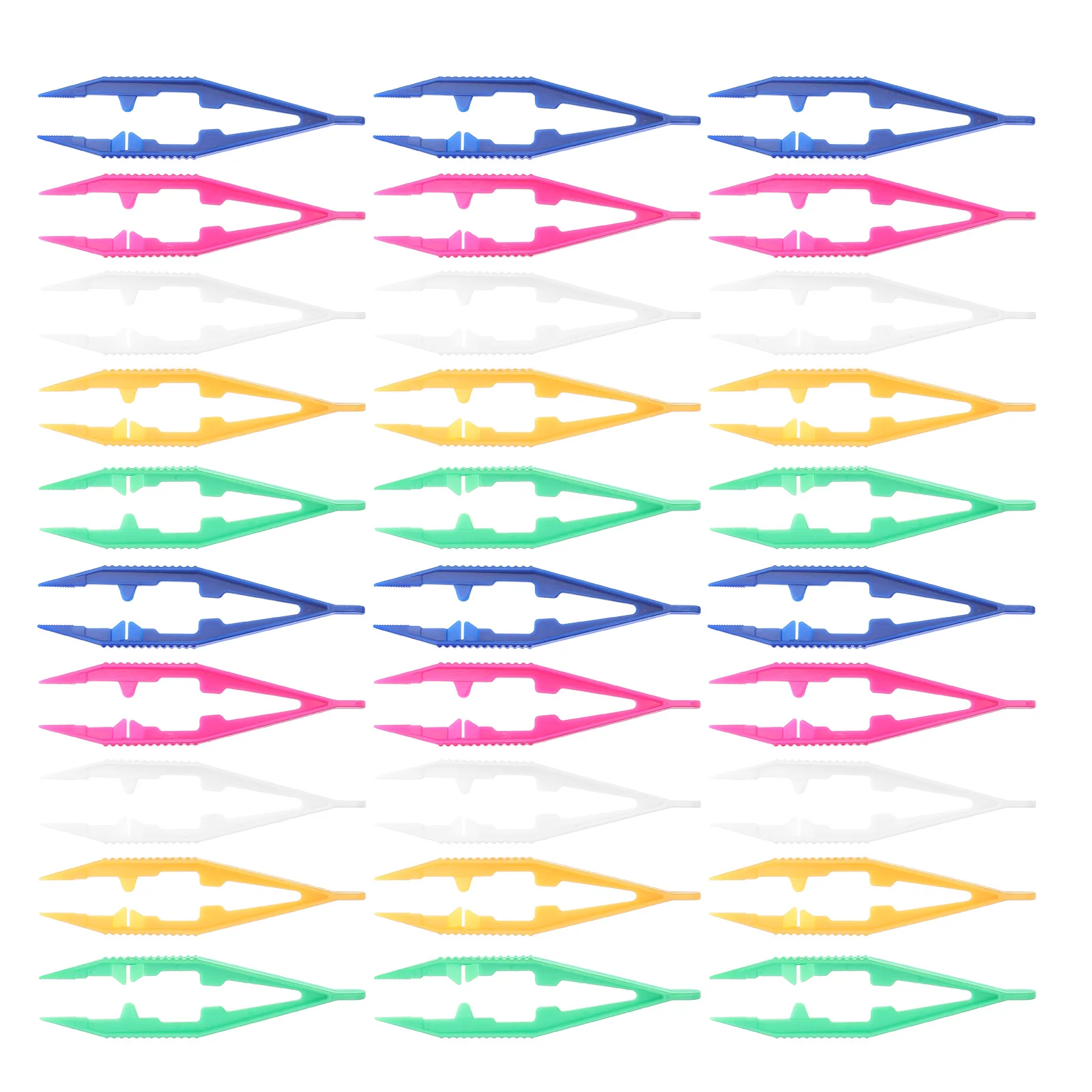 Pincettes à clous de haricots pour enfants, 50 pièces, outils de perles artistiques, artisanat en vrac, artisanat polyvalent en plastique plat pour enfants