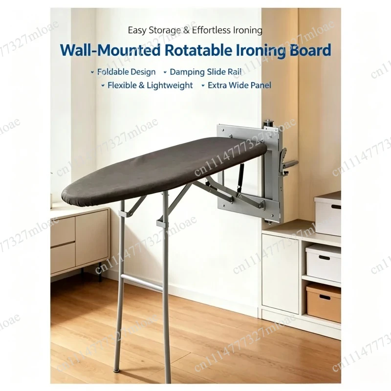 Hidden Pull Out Ironing Board Damping Sliding Closure Garment Cabinet Accessory For Vintage Style Wardrobe Interior Clothing