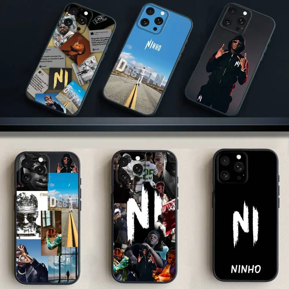 

Rapper N-NinhoS N-NI Phone Case For iPhone 17,16,15,14,13,12,11 Plus,Pro Max,XS,X,XR,SE,Mini,8,7,Soft Silicone Black Cover