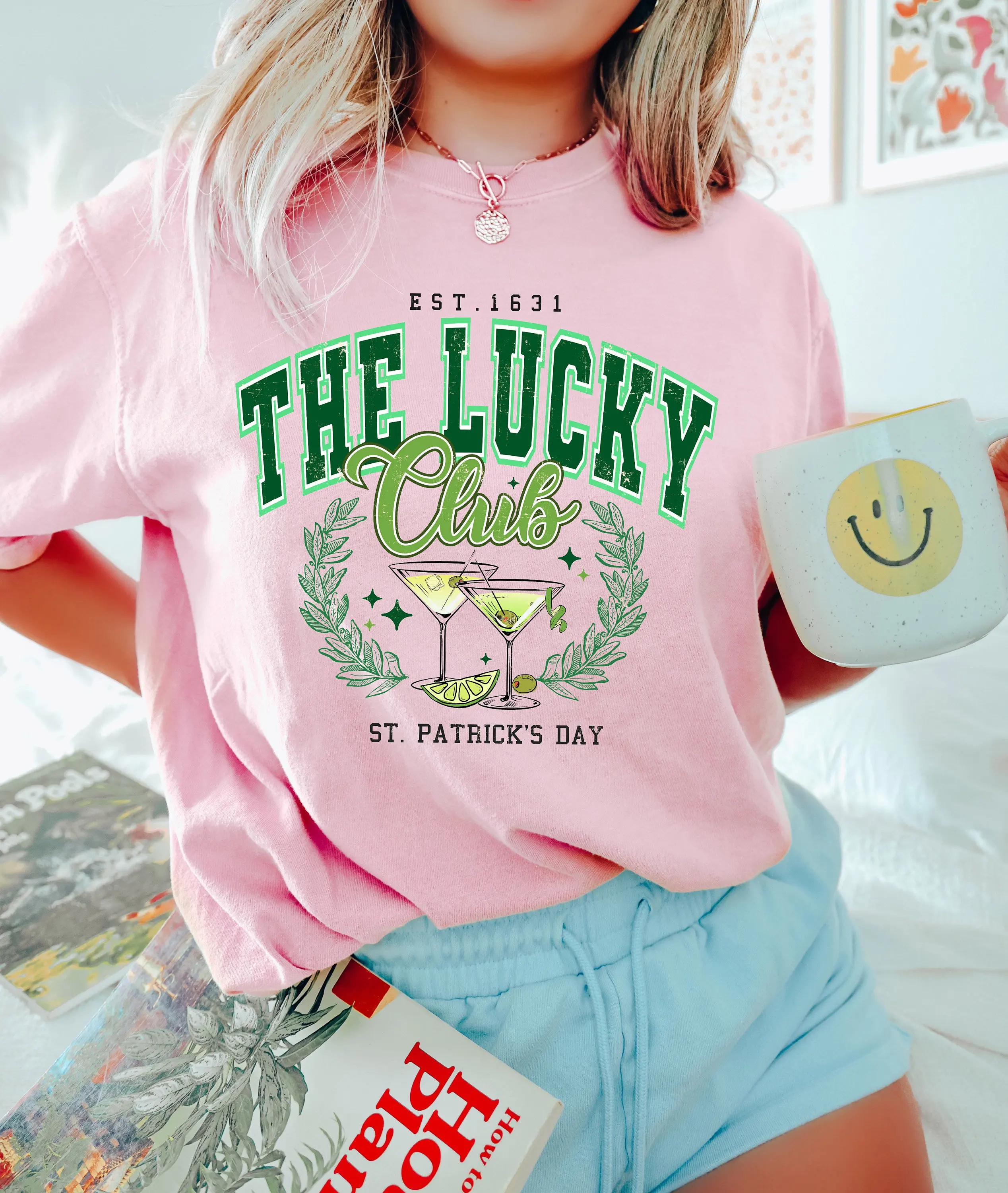 Saint Patricks Day T Shirt The Lucky Club Drinking Comfort Colors Funny