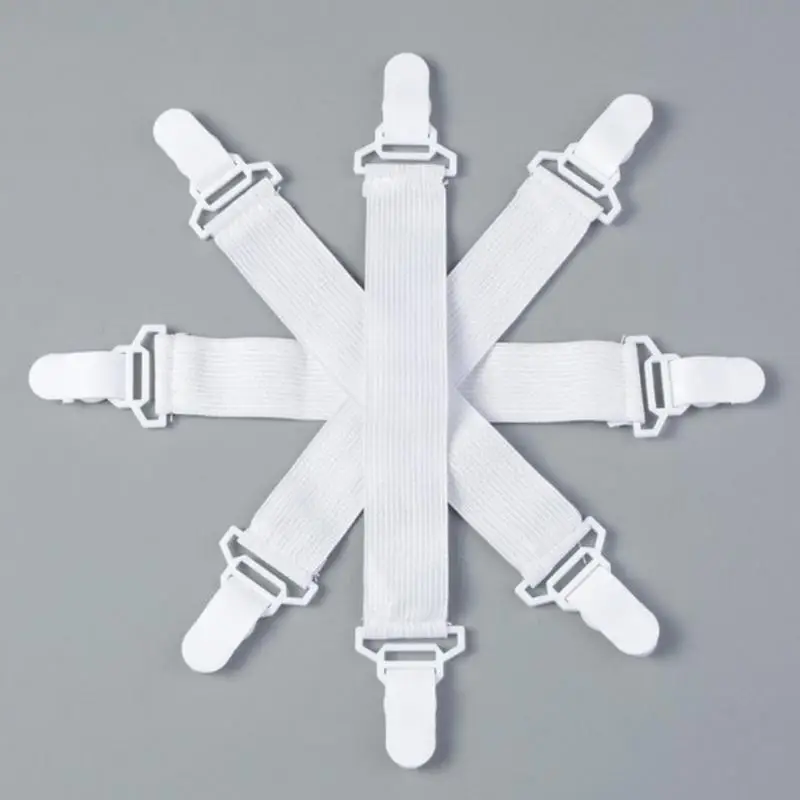 4Pcs Adjustable Elastic Bed Sheet Fixing Clip Sofa Mattress Cover Corner Holder Clip Fastener Mattress Feets Organize Gadgets