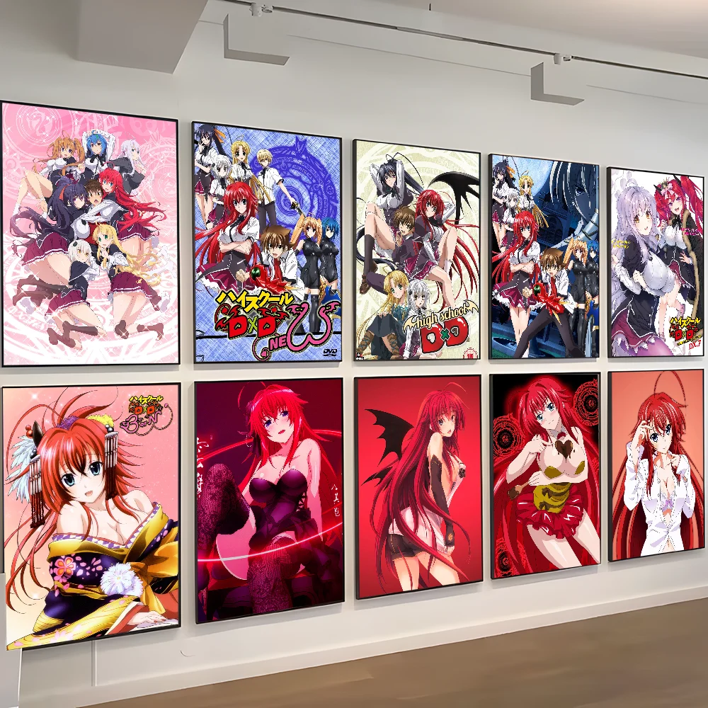 Anime High School DXD Classic Vintage Posters HD Quality Wall Art Retro Posters for Home Room Wall Decor