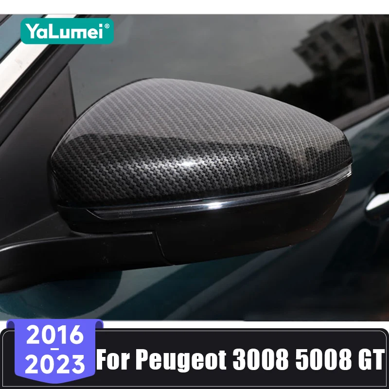 

Для Peugeot 3008 5008 GT Hybrid 2016 2017 2018 2019 2020 2021 2022 2023 ABS защитная крышка зеркала заднего вида наклейка