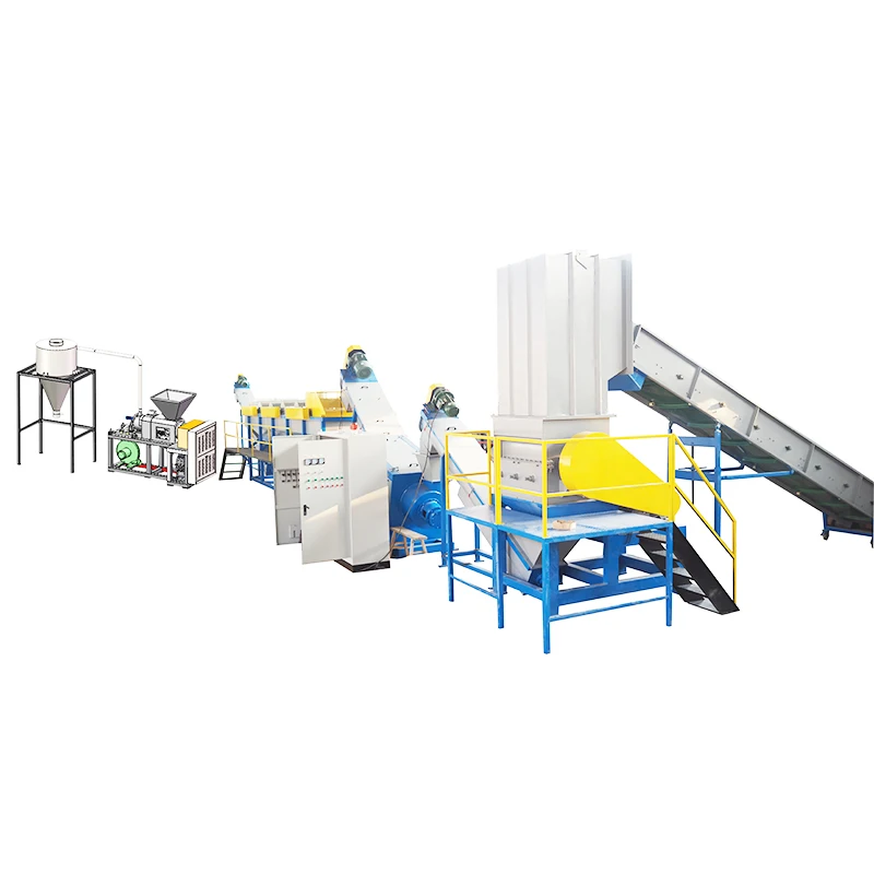 High-Tech Automatic 2000KG/H Recycle Plastic Washing Machine Line Dewatering Machine Famous Brand Motor PLC Control CE Certified