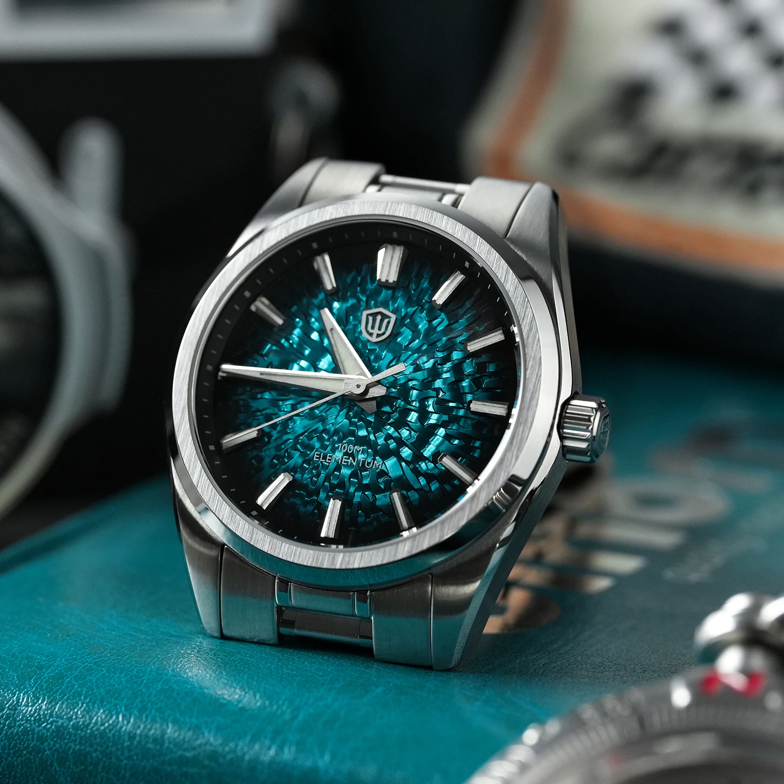 Watchdives WD0003C 38mm Men Watch VH31 Sweep Seconds Quartz Movement Sapphire Ice Crack Dial Luminous 10Bar Waterproof Watches view 3