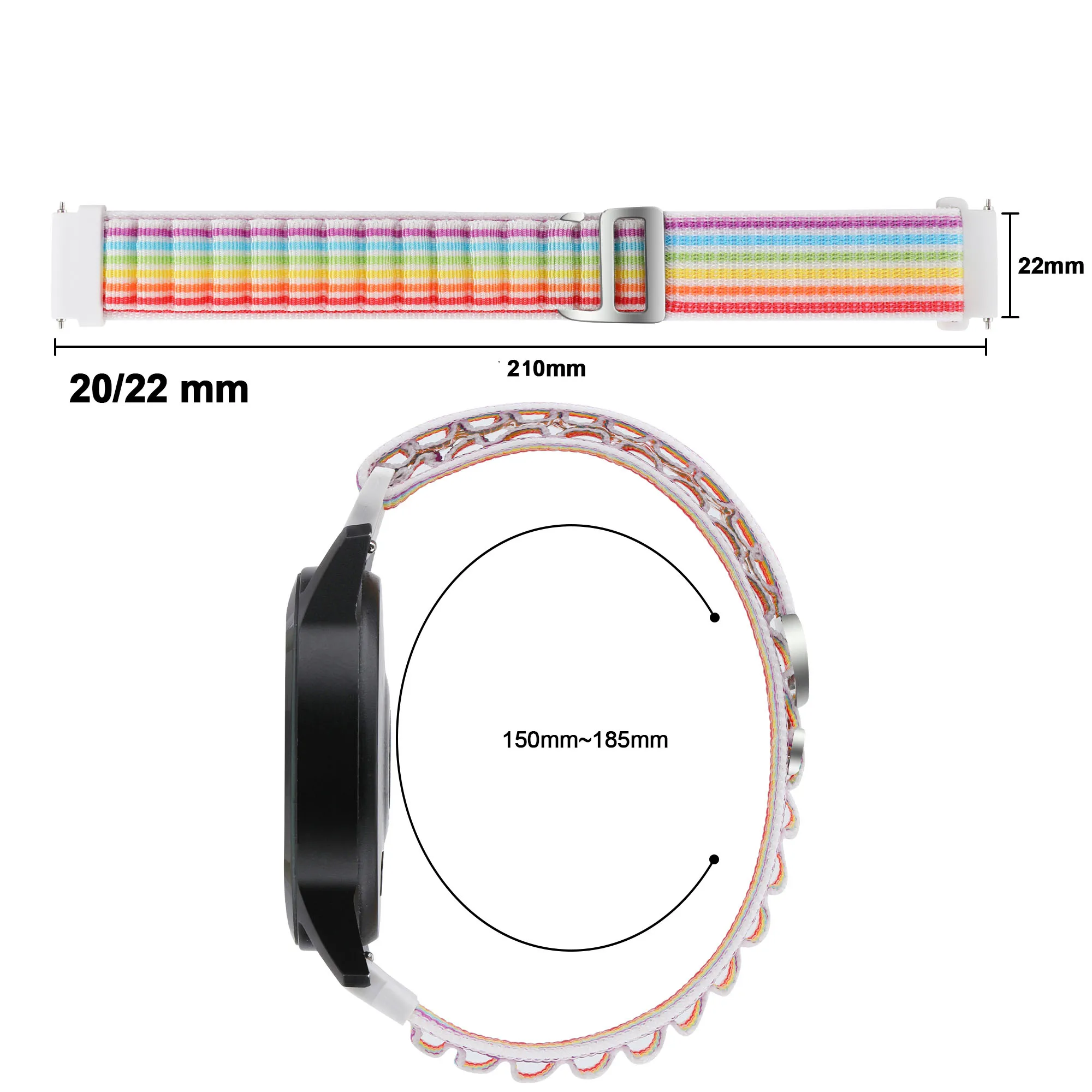 20mm 22mm Band for Samsung Galaxy watch 6/4/5/Pro/classic/active 2/Gear S3 Alpine loop bracelet correa HUAWEI GT 2 4 3 pro Strap