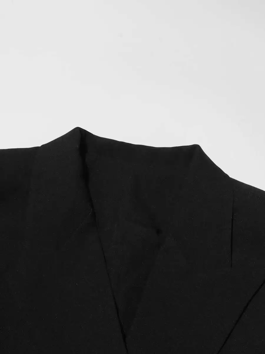 Fanan moda babados design trench para mulheres duplo breasted manga longa blusão casacos femininos temperamento 2025 outono novo