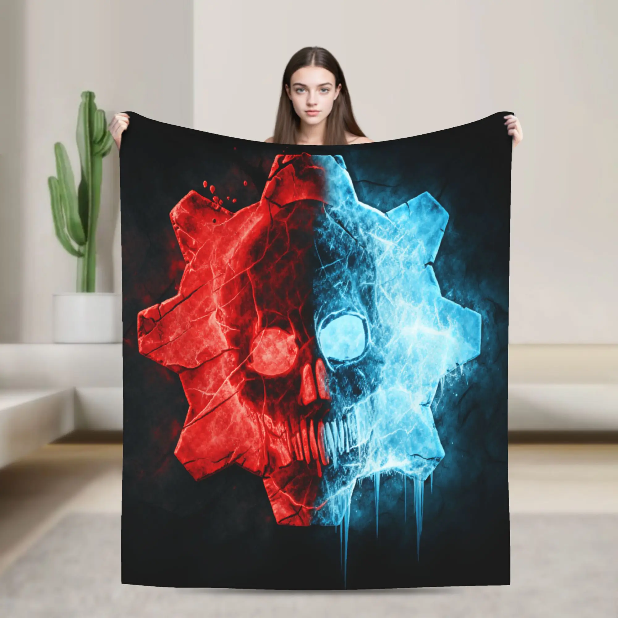 G-Gears Of War Throw Blanket Warm Soft Casual Blanket  For Living Room Travel Car Flannel Bedspread Bed Cover