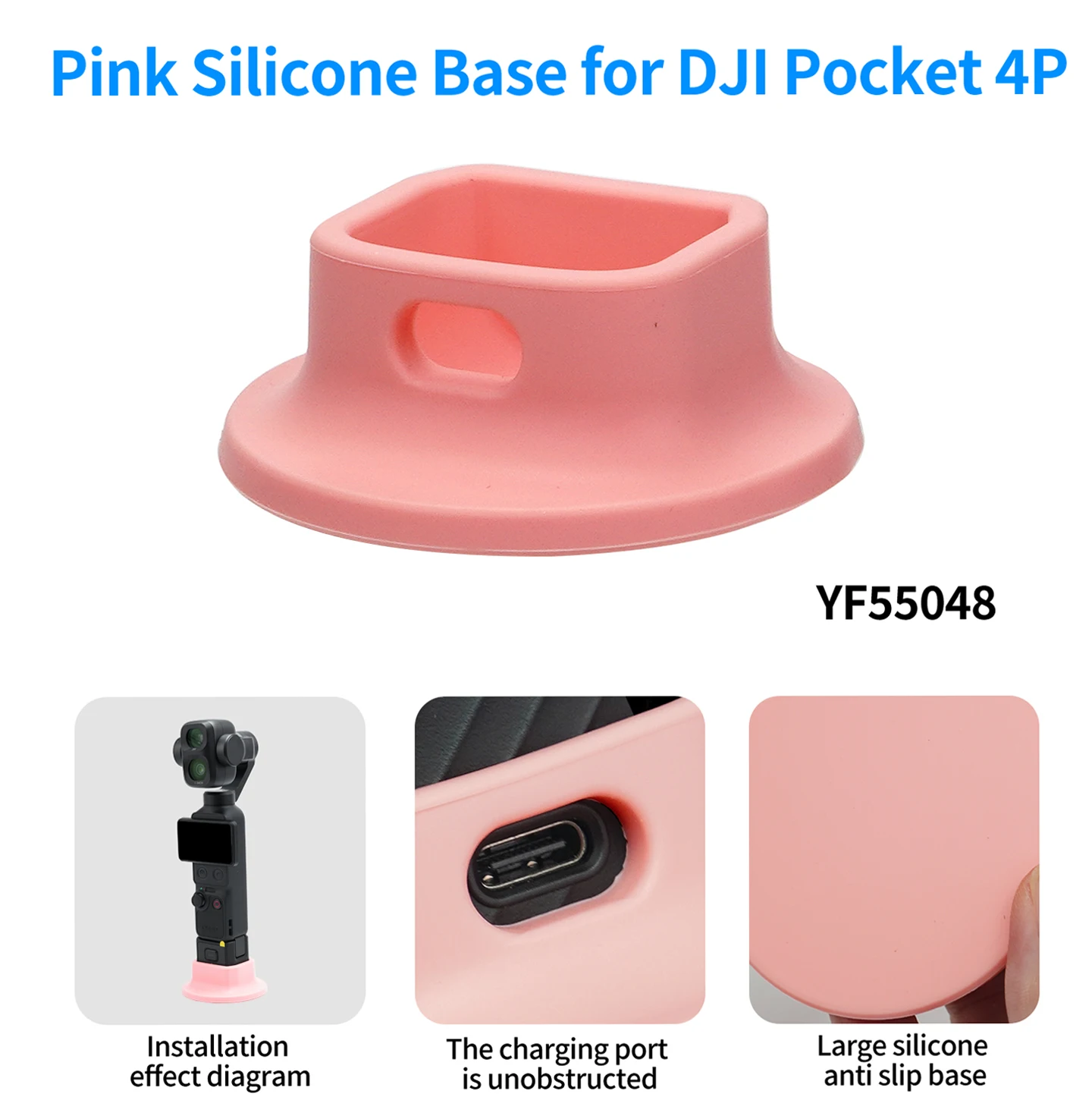 Modulare Silikon-Schutzhülle für DJI Pocket 4 Pro Gimbal-Kamera, Desktop-Ständer-Basis-Kombi-Set, Stabiler Schutzschutz – Detail 19