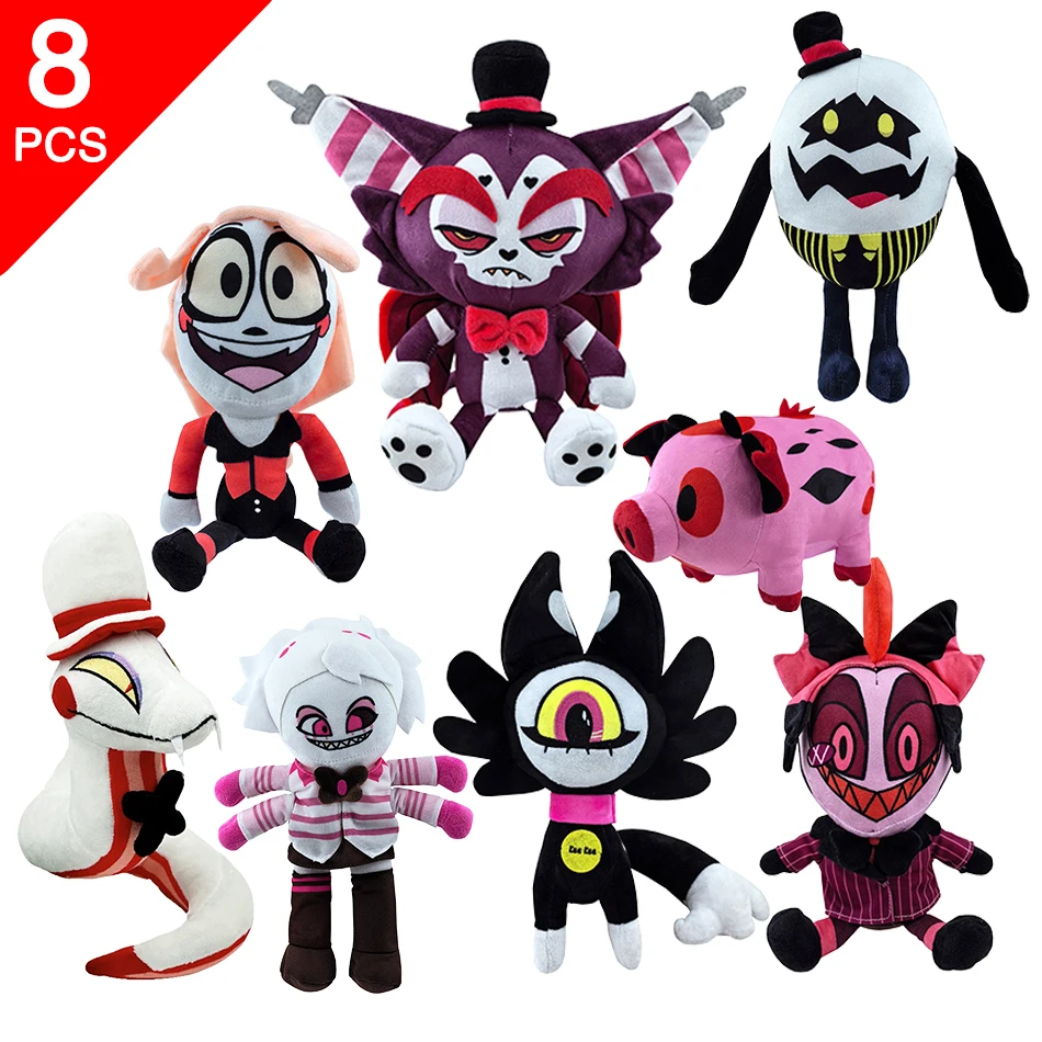 Kinder TV Cartoon Hazbin Hotel Peluches Anime Plüsch Puppe Charlie Morningstar Vaggie Alastor Plüsch Spielzeug Jungen Und Mädchen Weiche Puppe – Detail 1