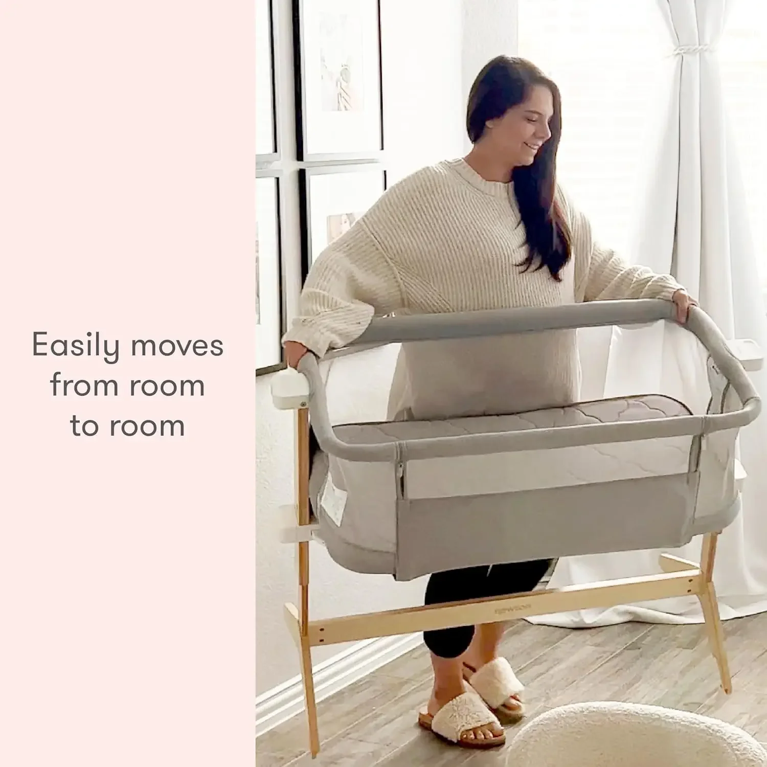 Newton Baby Bassinet & Bedside Sleeper with Mattress & Sheet - 100% Breathable & Washable, Removable Dual-Layer Cover