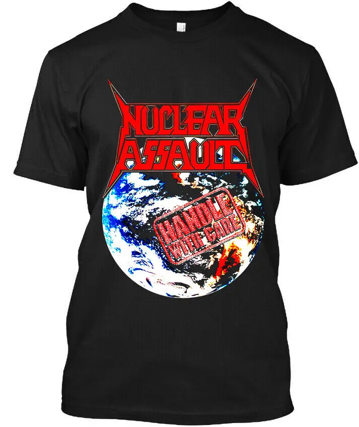 Nuclear Assault Handle with Care American Music T-Shirt Size S-4XL High Quality 100%Cotton Short Sleeve