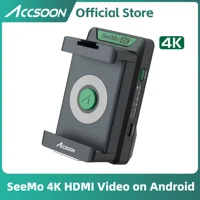 ACCSOON SeeMo 4k Android 4K 2160P 1080P HDMI Tarjeta de captura de vídeo tipo C NP-F batería para youtube Facebook Twitch transmisión en vivo