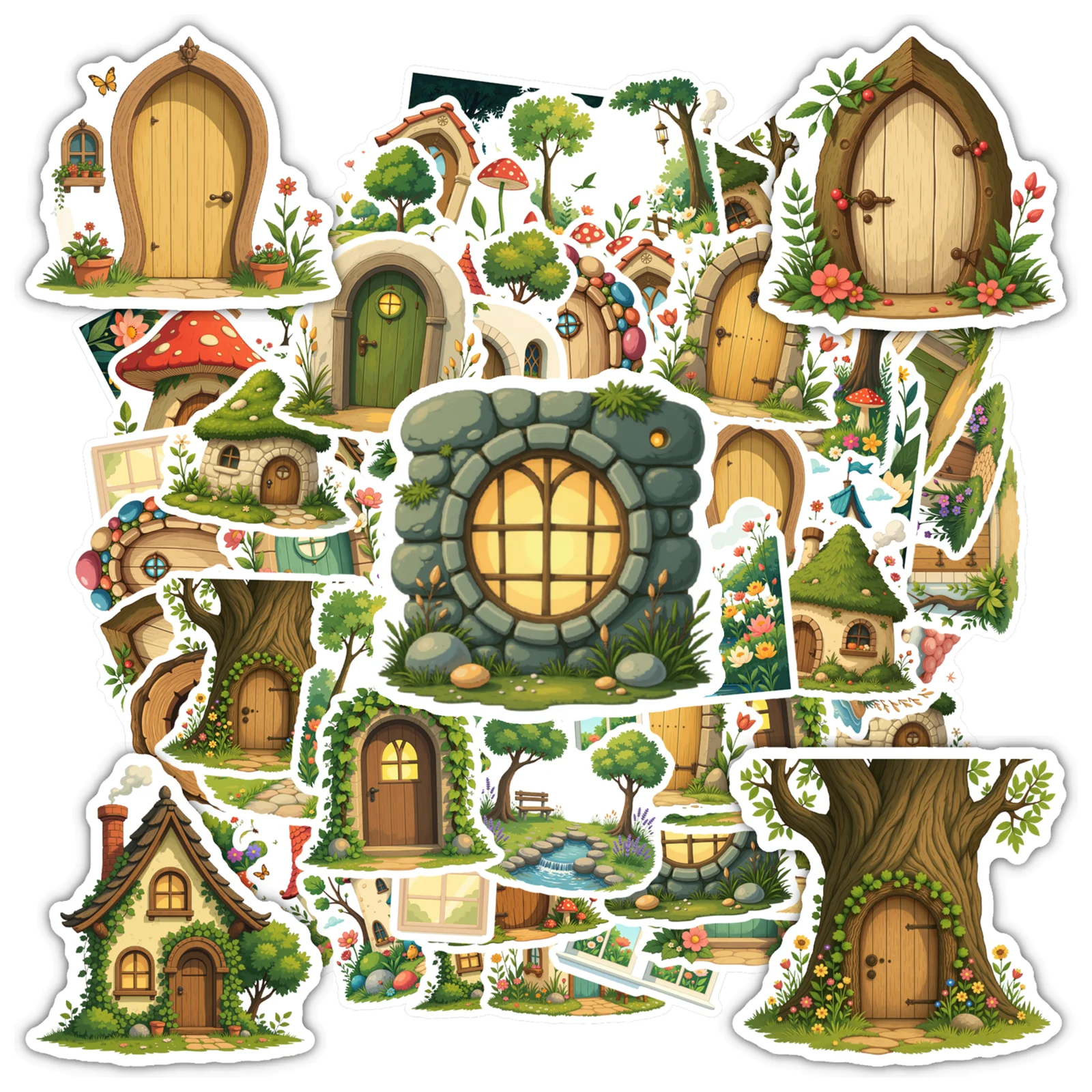 

35-100 шт., наклейки с героями мультфильмов «Сказка», милые детские наклейки «Зачарованный сад», детские наклейки, игрушки для чемодана, холодильника, телефона