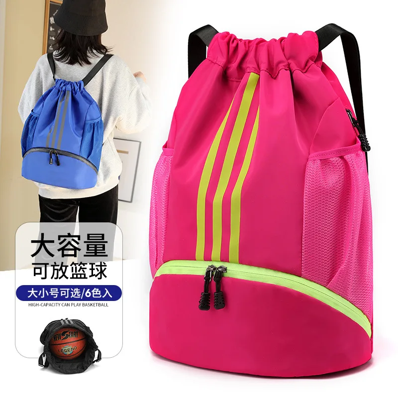 Women Fitness Travel Sport Bag Waterproof Gym Bag For Men Sports Backpack Man Drawstring Basketball Bag Outdoor Gym Backpack 