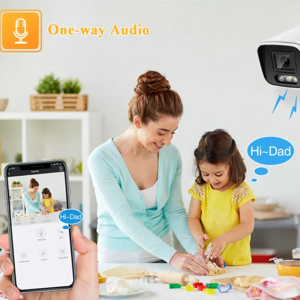 8MP Audio Mic CCTV POE NVR AI Color Night Home Video Surveillance System Camera Outdoor Set 4K Security Camera