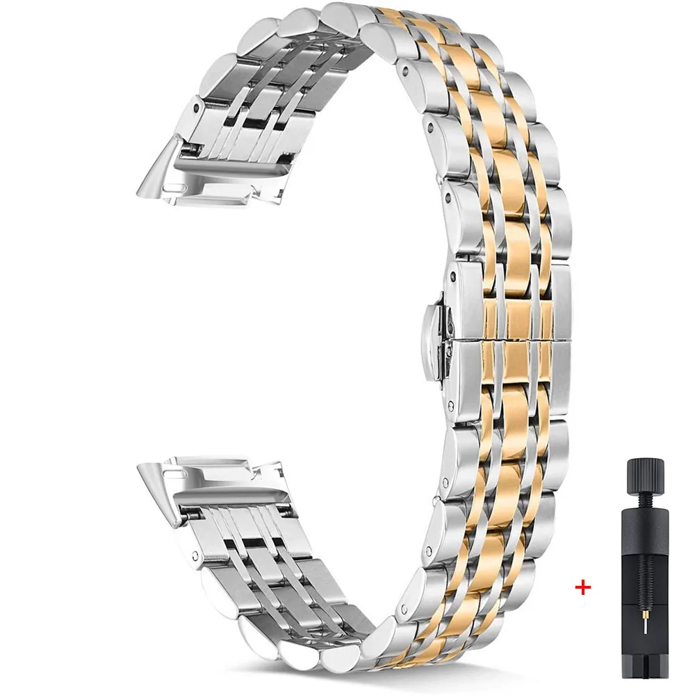 New Stainless Steel Band For Fitbit Charge 5 6 Metal Women Men Watch Bracelet Strap Loop For Fitbit Charge 6 5 Clasp