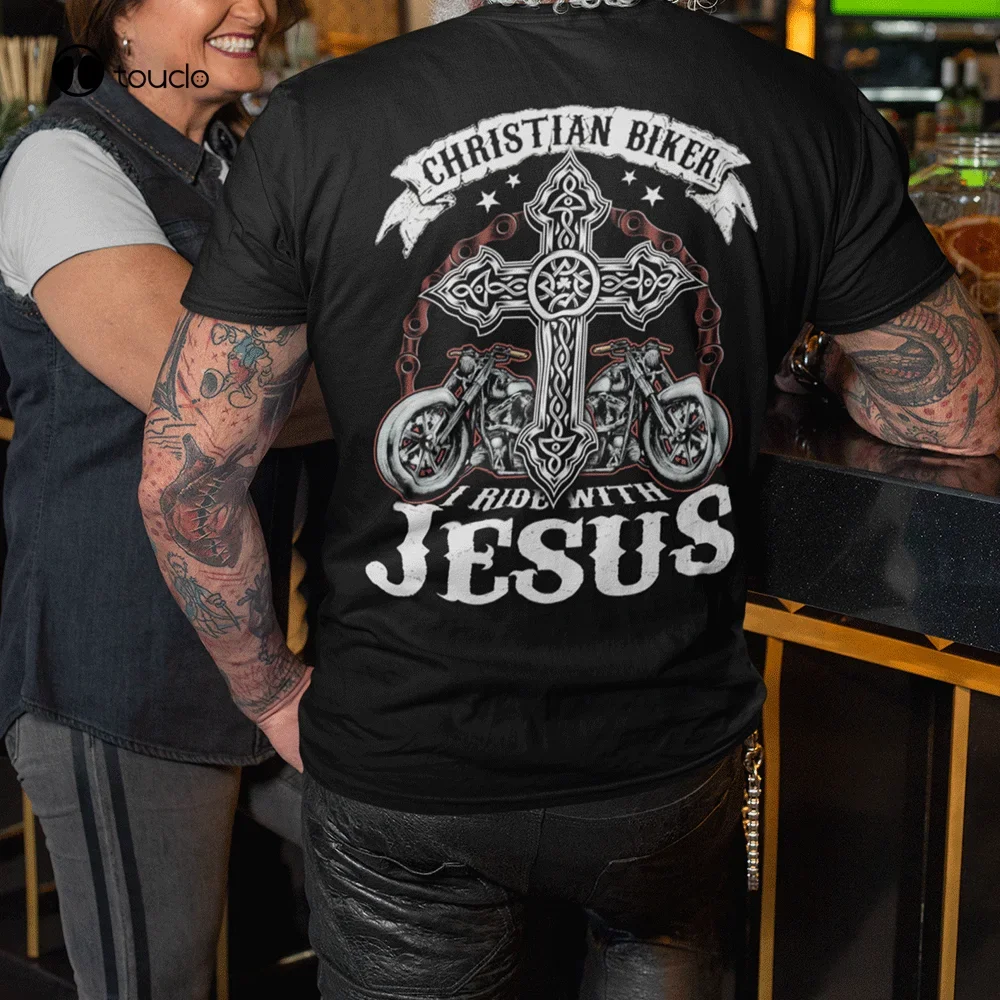 Christian Biker T-Shirt Backside Vintage Jesus Motorcycle Unisex Gift women t shirts