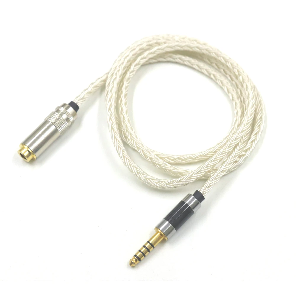 16 Core 7N OCC Silver Plated Headphone Earphone Extension Cable For xlr 2.5mm 3.5mm 6.5mm 4.4mm male to 4.4mm female